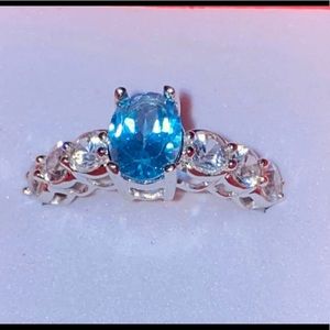 10k gold London blue topaz ring